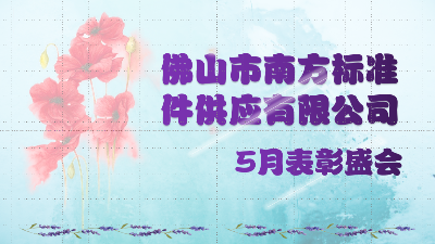 南方标准件有限公司5月月度表彰大会